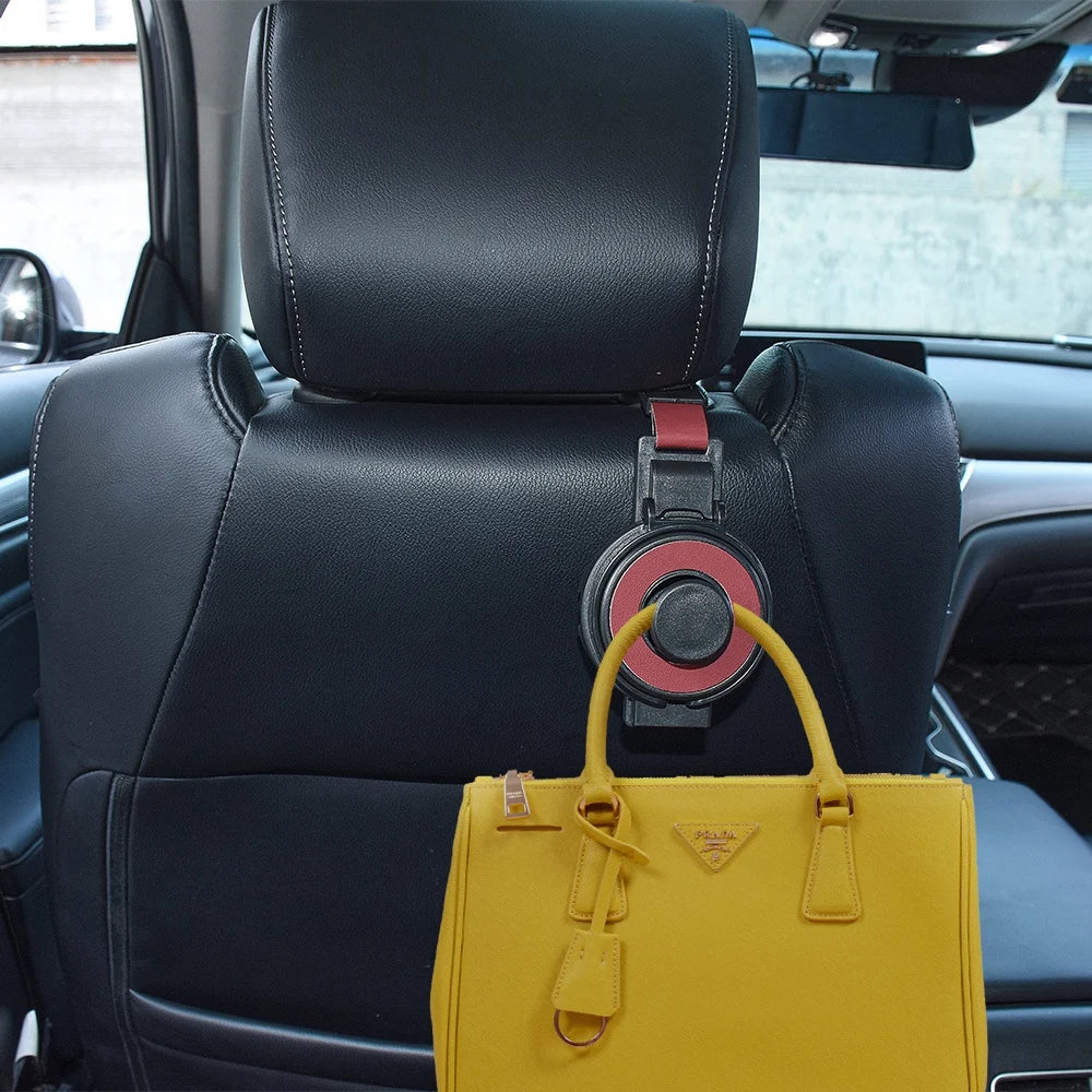 Multifunctional Car Hook Storage Tray - Seat Back Cup Holder and Phone Holder - Delicate Leather