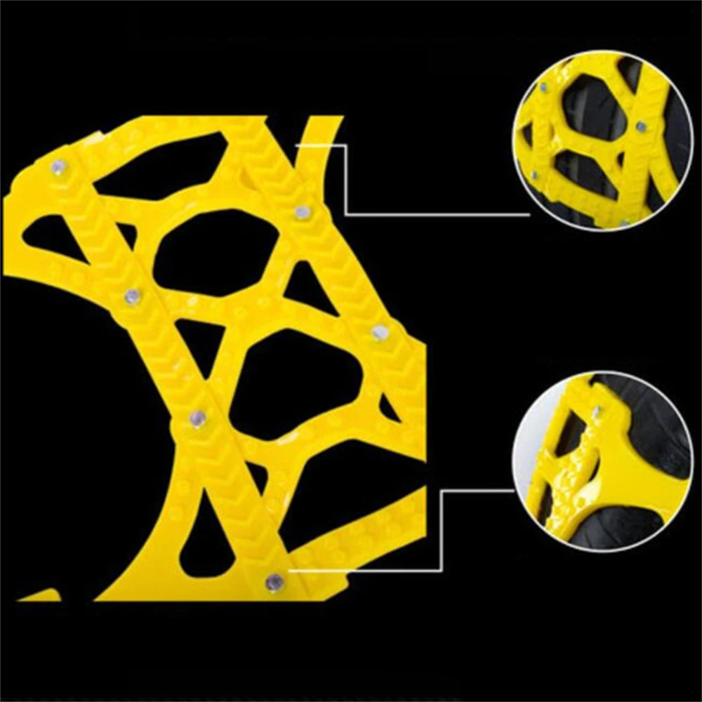 Snow Chain 6PCS Urethane Set - Wheel Ties Belts Car Tires Chains Winter Anti-slip Chain - Delicate Leather