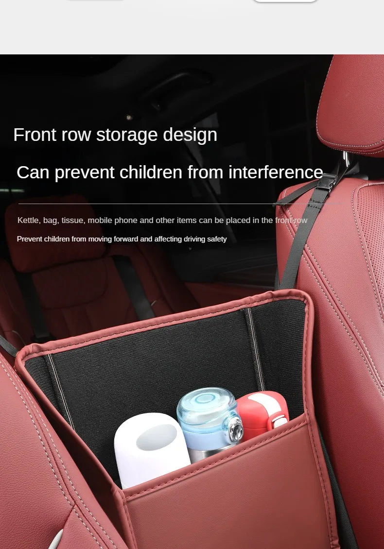 Car Handbag Holder Between Seats - Multifunctional Leather Auto Seat Middle Storage Bag