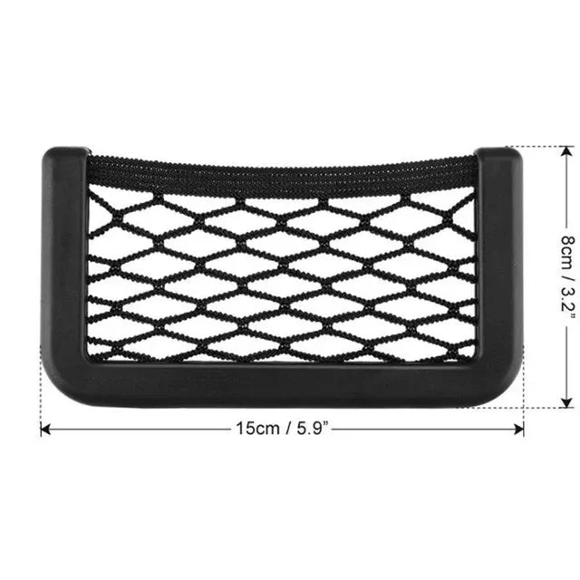 Car Storage Bag Net Pocket - Accessories for Girls, Hanging Ornament Decoration - Delicate Leather