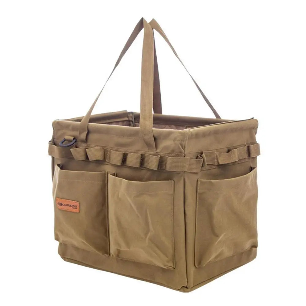 Camp Trunk Organizer - Large Capacity Camping Storage Bag - Delicate Leather