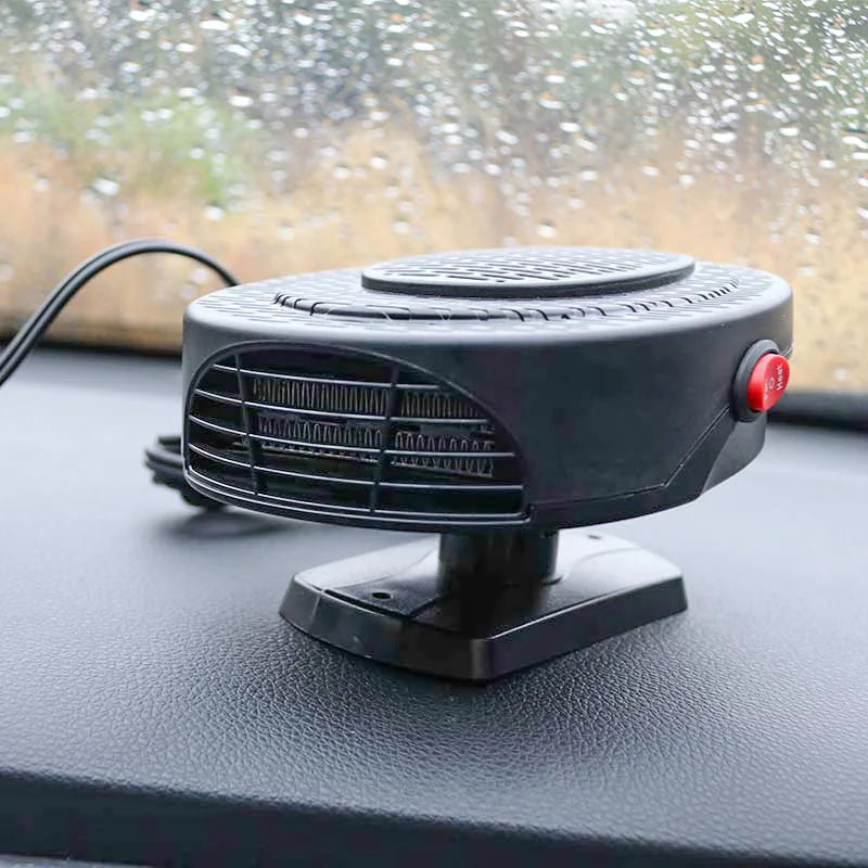 500W Car Heater - 12V Winter Windshield Defroster and Dashboard Heater & Cooling Fan - Delicate Leather
