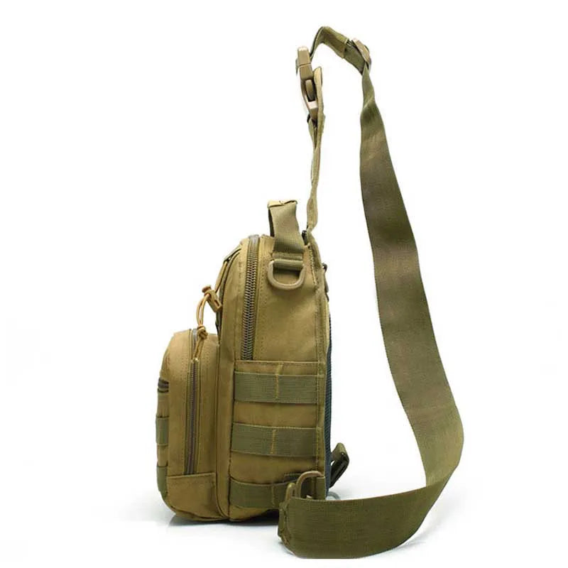 High-Performance Tactical Sling Bag - Unisex Military-Grade Shoulder Bag for Outdoor Activities, Travel, and Hiking - Durable Crossbody Bag for Camping and Sports Equipment - Delicate Leather