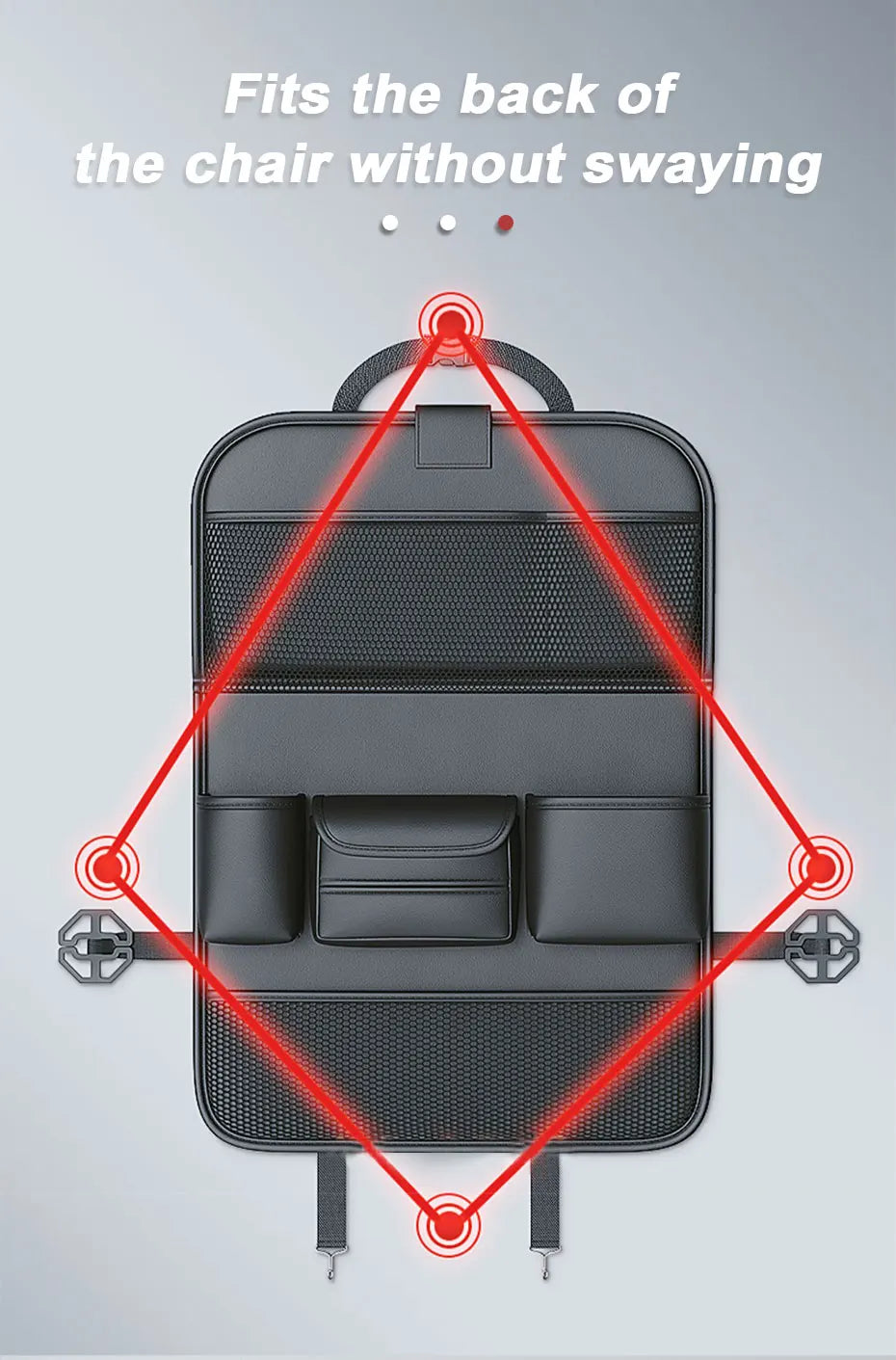 Carfriend Car Backseat Organizer with Foldable Tablet Tray - PU Leather Seat Back Protector and Anti-Kick Mats, Custom Fit For Your Cars, Car Accessories - Delicate Leather