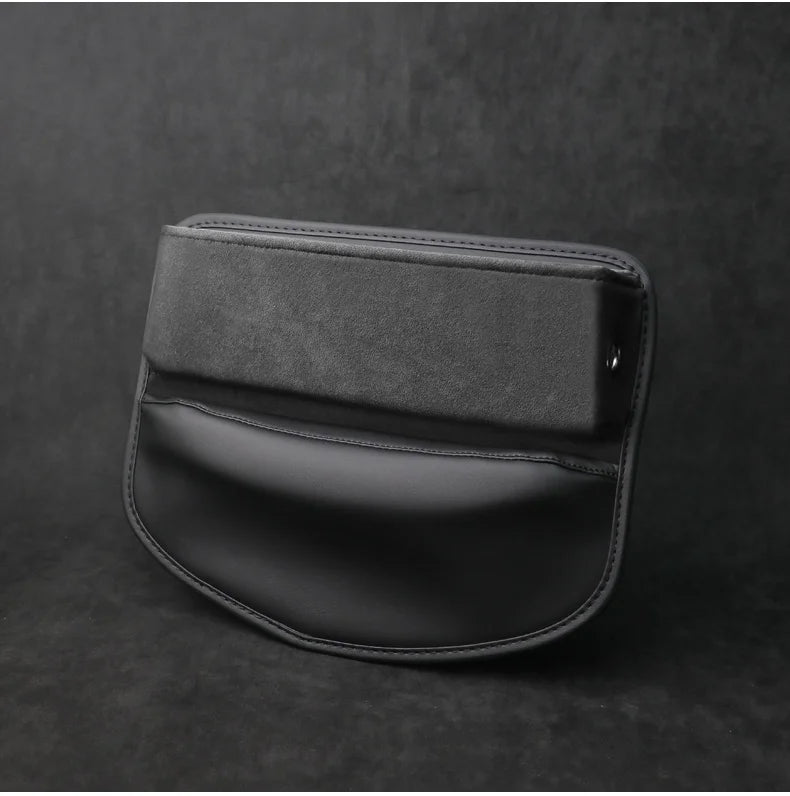 Car Seat Crevice Storage Box for Stowing and Tidying Wallet, Phone, and Cigarette Slit Pocket Storage Bag Interior Accessories - Delicate Leather