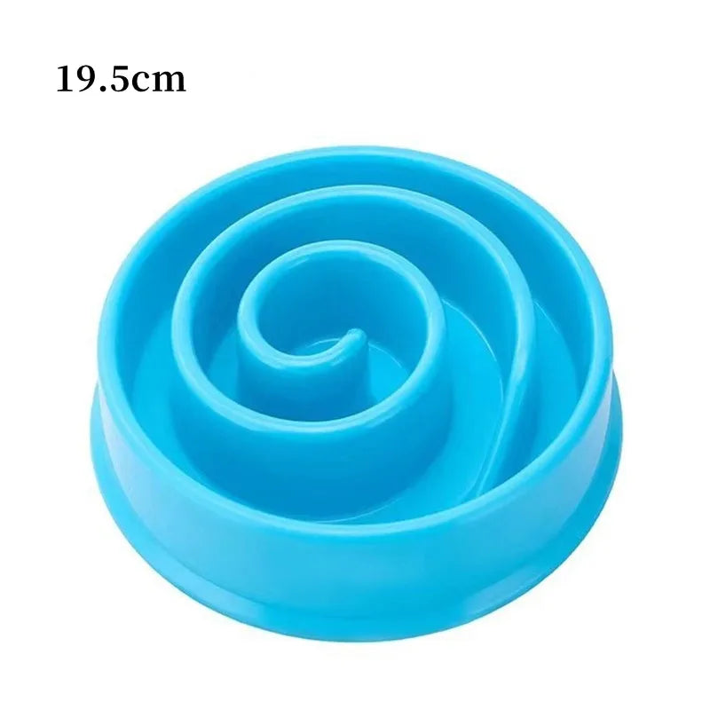 Pet Dog Slow Feeder Bowl Fun Non Slip Anti-Gulping Slower Food Feeding Dishes Eco Dog Bowl for Large Medium Small Dogs Puppy - Delicate Leather