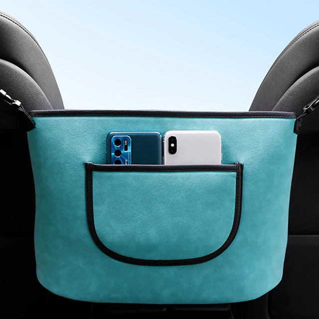 Car Seat Middle Handbag Storage Bag - Multifunctional Phone Pocket Pouch Holder and Back Seat Cover Protector