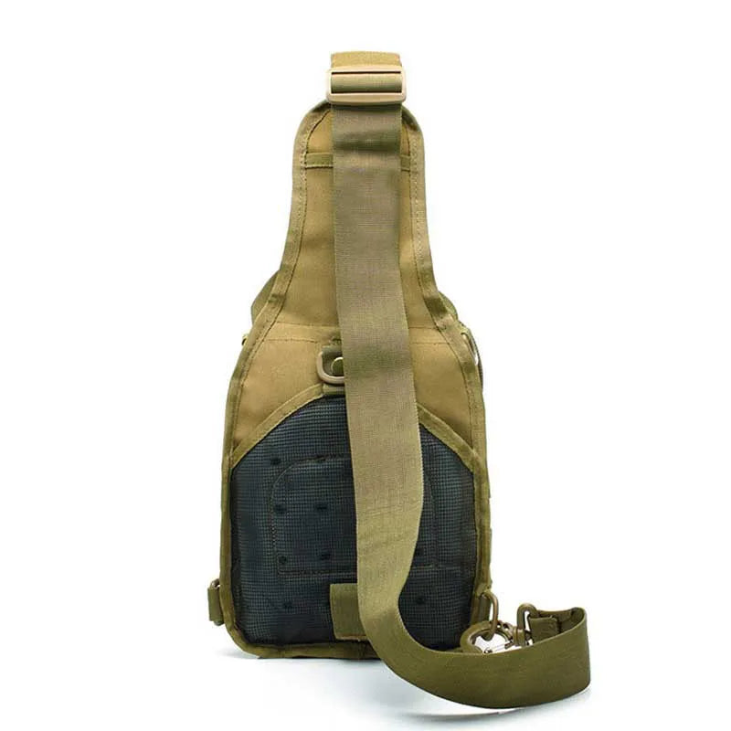 High-Performance Tactical Sling Bag - Unisex Military-Grade Shoulder Bag for Outdoor Activities, Travel, and Hiking - Durable Crossbody Bag for Camping and Sports Equipment - Delicate Leather