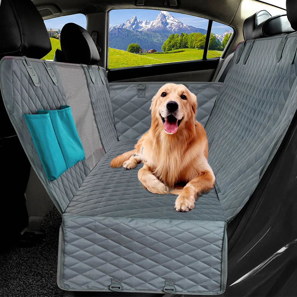 Dog Car Seat Cover Waterproof Pet Travel Dog Carrier Hammock Car Rear Back Seat Protector Mat Safety Carrier For Dogs - Delicate Leather