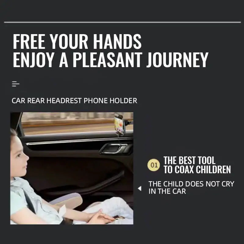 Car Headrest Tablet Mount Holder - 360 Degree Rotating for iPad Stand