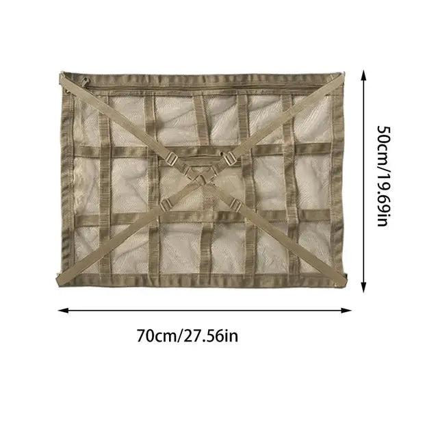 Car Ceiling Storage Net Cargo Storage for Car, Space-Saving Large Capacity Roof Luggage Net for Car RV - Delicate Leather