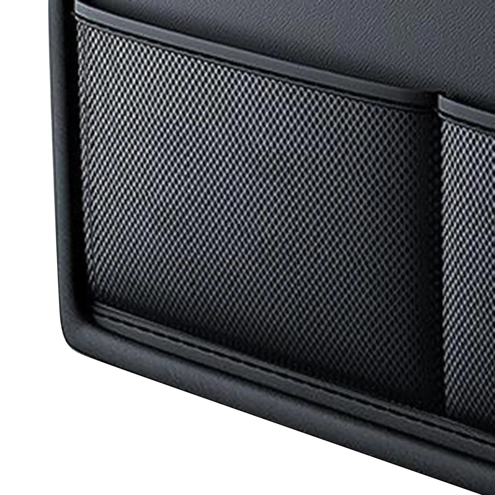 Car Trunk Organizer - Large Capacity Camping Bag Collapsible Container Bin Cargo Storage Box - Delicate Leather