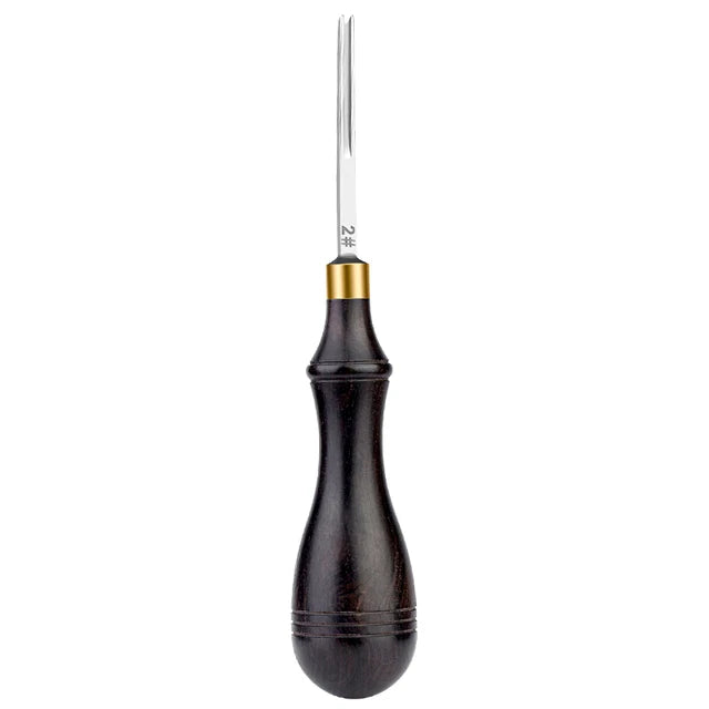 1PCS 0.6-2.25 MM Leather Edge Bevelers Wide Mouth Skiving Tool with Wooden Handle for DIY Leather Craft Professional