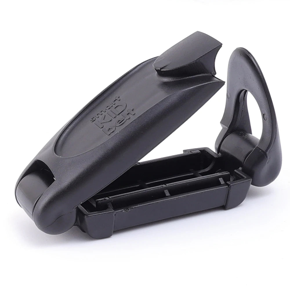 Car Seat Belt Clip Shoulder Neck Strap Adjuster - Adjustable Tensioner Clip for Adults, Kids, and Pregnant Women - 4 Pack - Delicate Leather