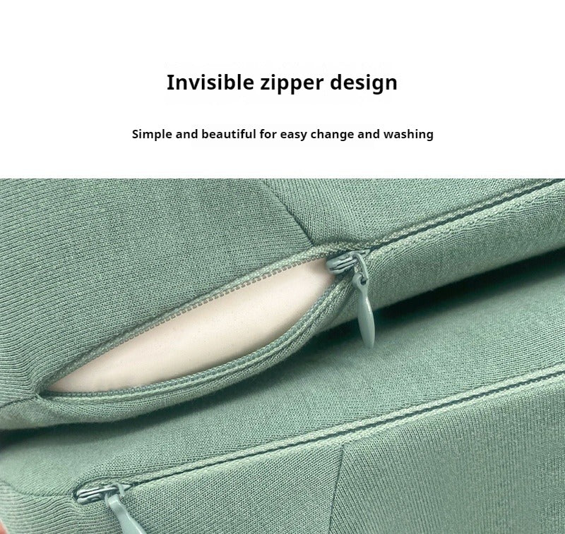 Cooling Memory Foam Contoured Leg Pillow – Relief for Sciatica, Back, and Knee Pain, Enhancing Spine Alignment - Delicate Leather