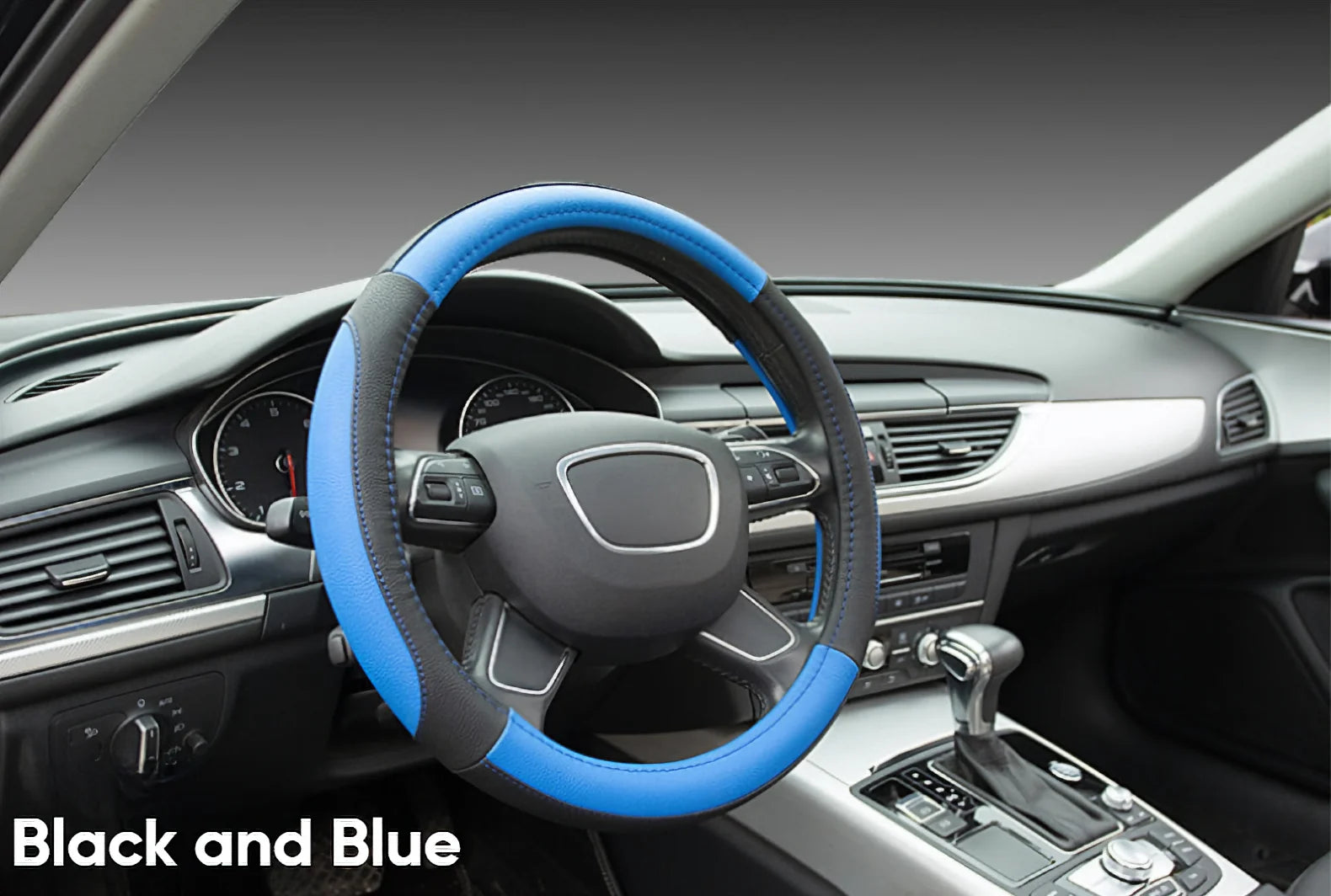 Moto Car Anti-Slip Leather Steering Wheel Cover - Universal Car Steering Wheel Protective Cover - Fashion Style - 38cm - Delicate Leather