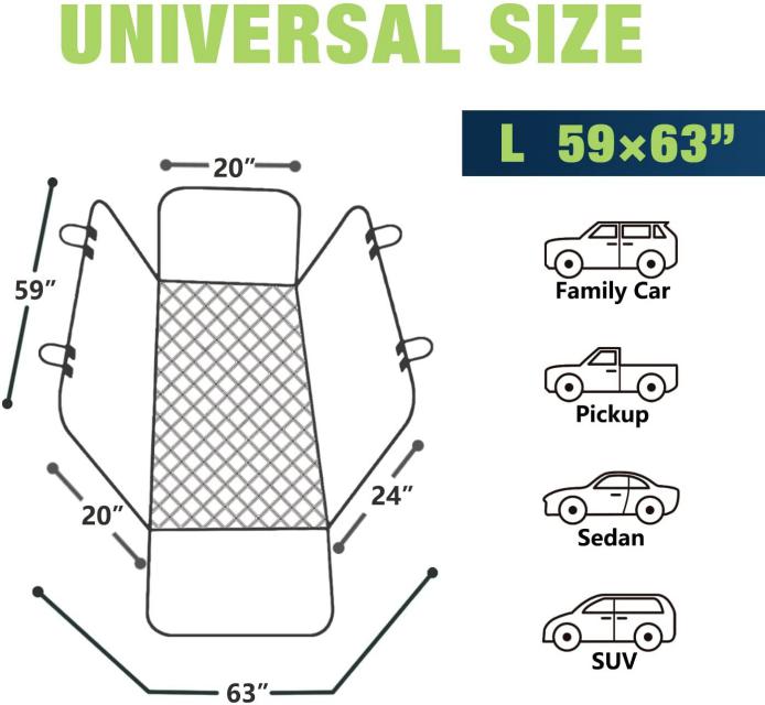 Waterproof Dog Car Seat Cover - Pet Transport Carrier for Car Backseat - Delicate Leather