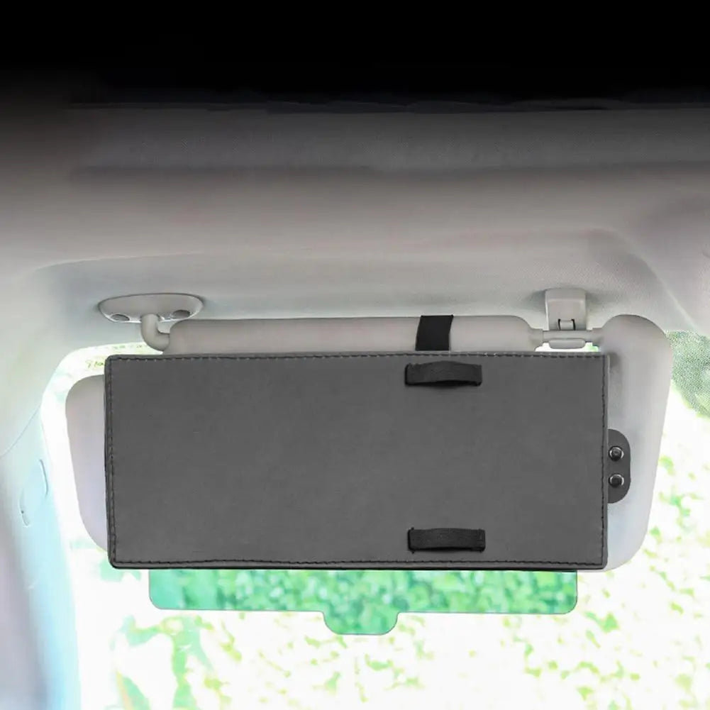 Car Sun Visor Extension Extender Front Side Window Sun Adjustable Truck Elastic Visor Bands Polarized Shade Anti-Glare - Delicate Leather