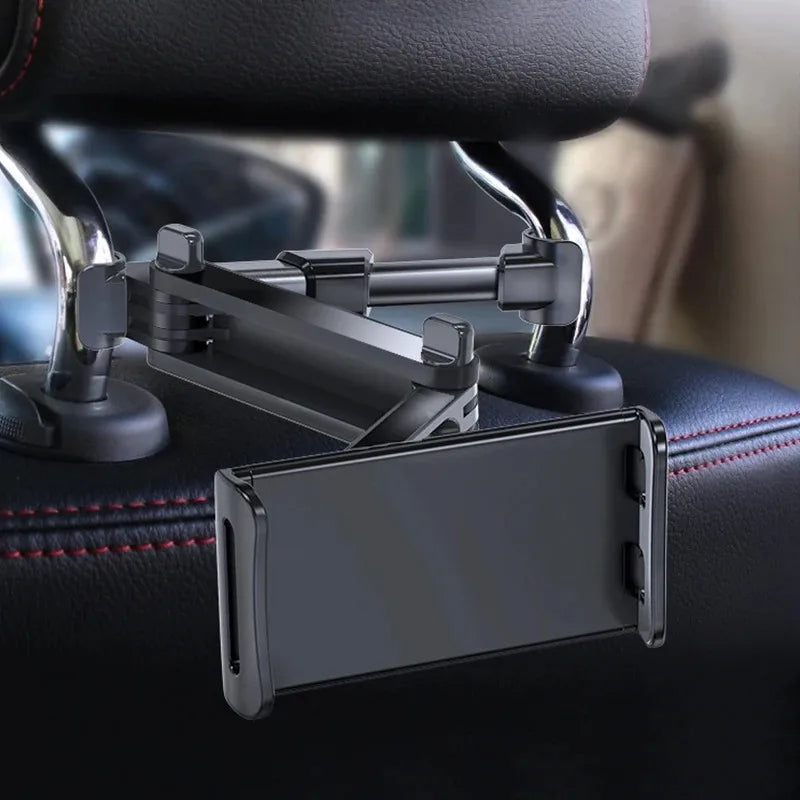 Car Tablet Holder - Telescopic Rotating Headrest iPad Mount
