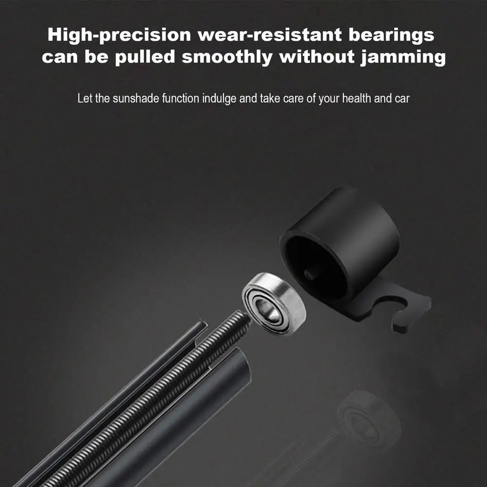 Sun Shade for Car Adjustable Double Rod Window Umbrella Retractable Car Windshield Sun Shades Auto Outdoor Accessories - Delicate Leather