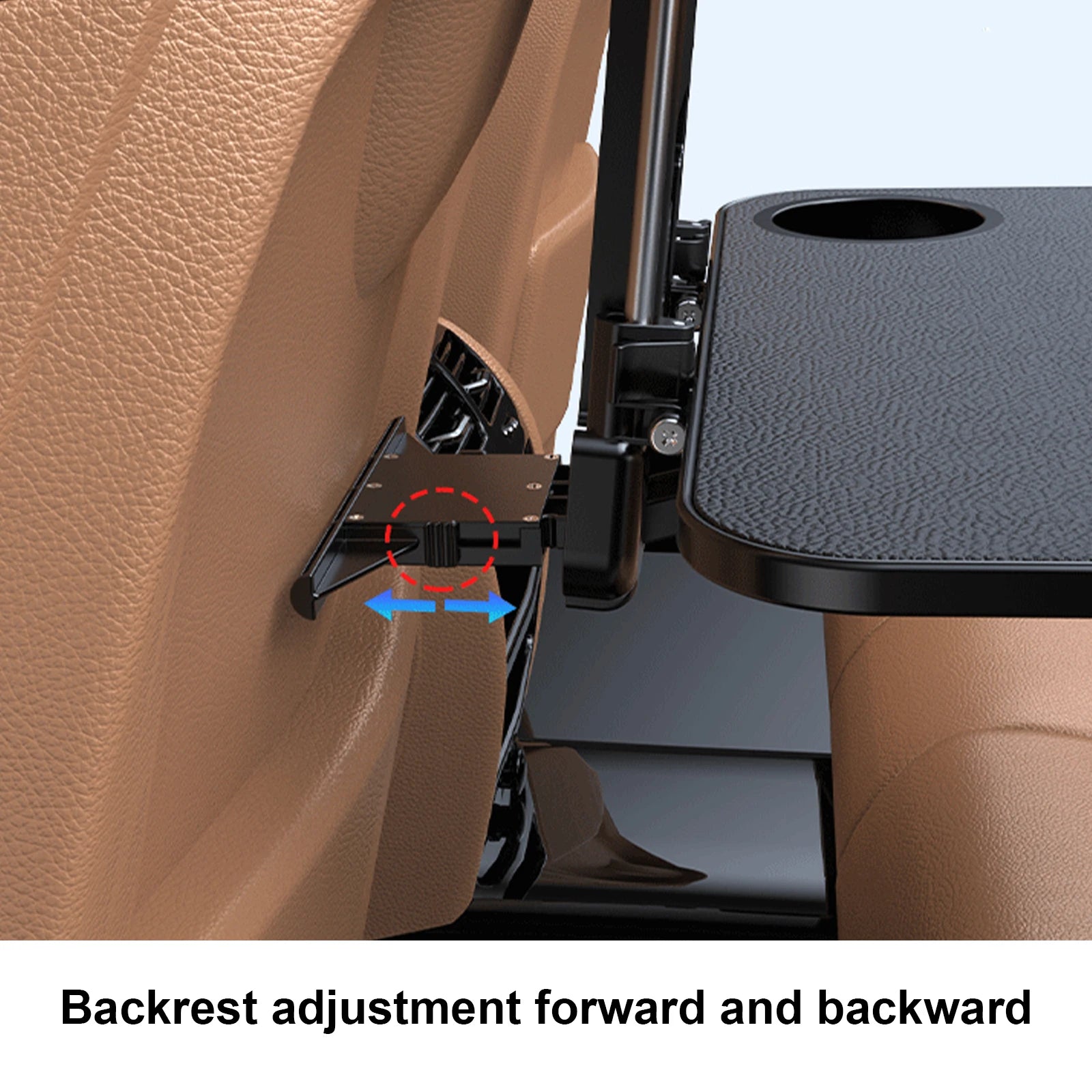 Car Eating Tray - Adjustable Height Back Seat Laptop Table, Front Passenger Food Tray, and Phone Holder, Custom fit for Car