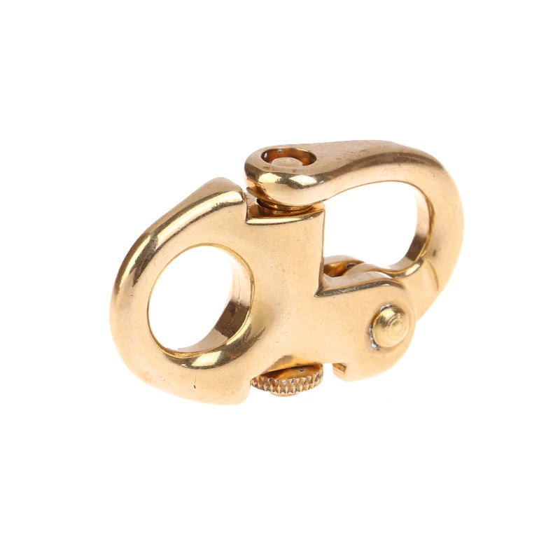 Solid Brass Buckle Clasp Keychain Ring Hook Screw Pin Joint Connector Bag Strap Leather Craft Accessories Parts - Delicate Leather