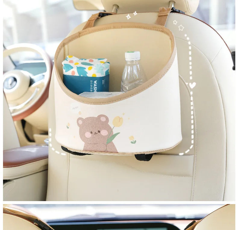 Girly Car Seat Middle Box Handbag Holder - Hanging Storage Bag Organizer