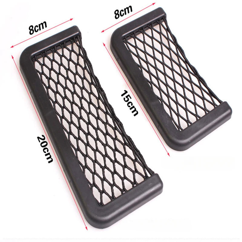 Car Storage Bag Net Pocket - Accessories for Girls, Hanging Ornament Decoration - Delicate Leather