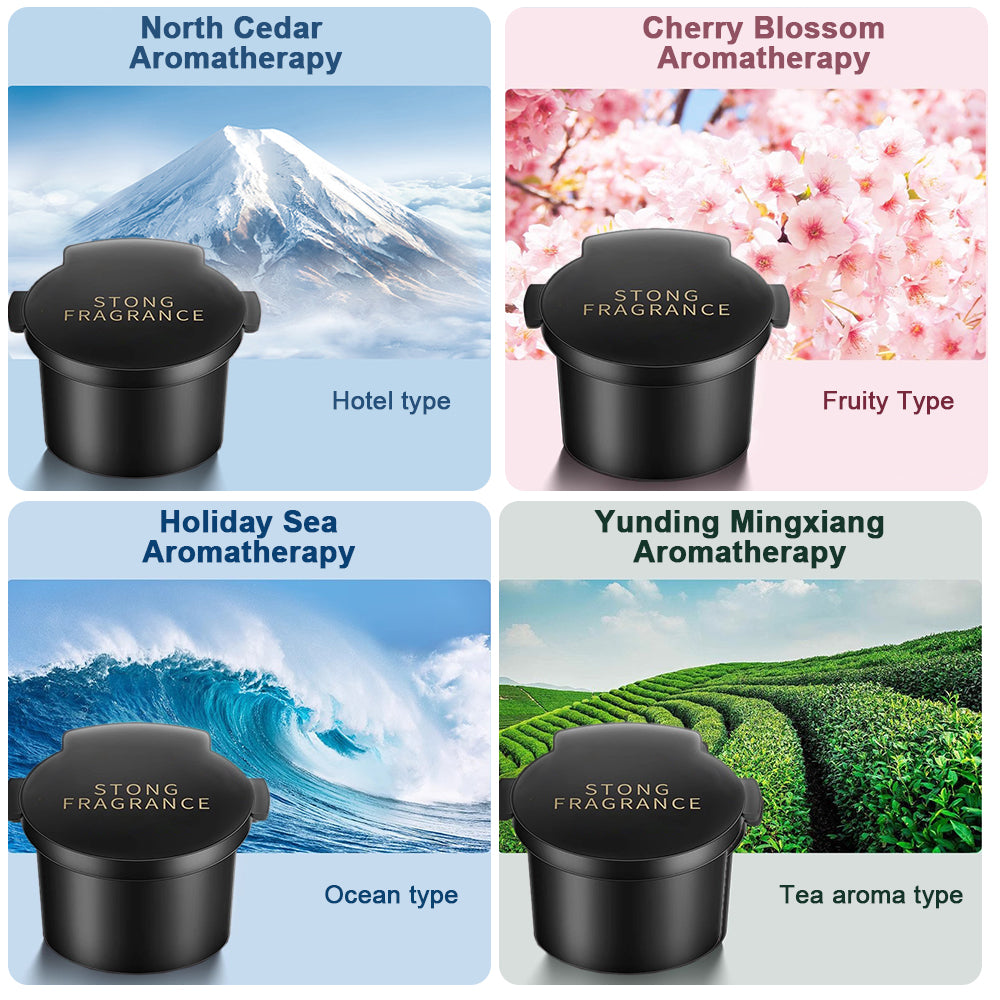 Caer Smart Car Air Freshener – Rechargeable Cloud Mist Diffuser with 3-Level Control - Delicate Leather