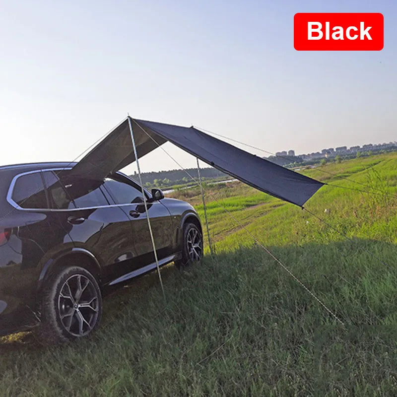 Outdoor Camping Car Awning Shade Sail Car Tail/Side Tent Canopy Sunscreen 210D Oxford Cloth PU2000 Waterproof Sunshade - Delicate Leather