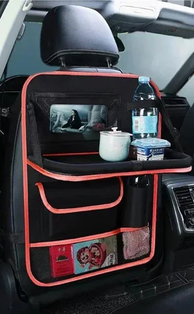 Car Accessories Universal Car Seats Organizer with Tray and Tablet Holder - Multi-Pocket Storage, Custom Fit For Your Cars, Car Accessories - Delicate Leather