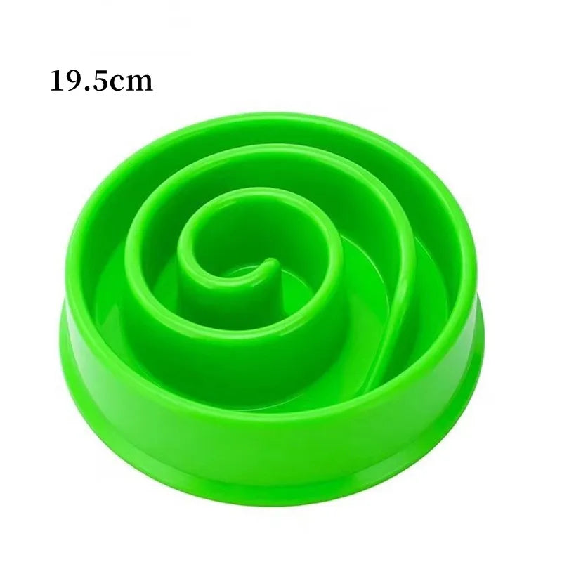 Pet Dog Slow Feeder Bowl Fun Non Slip Anti-Gulping Slower Food Feeding Dishes Eco Dog Bowl for Large Medium Small Dogs Puppy - Delicate Leather