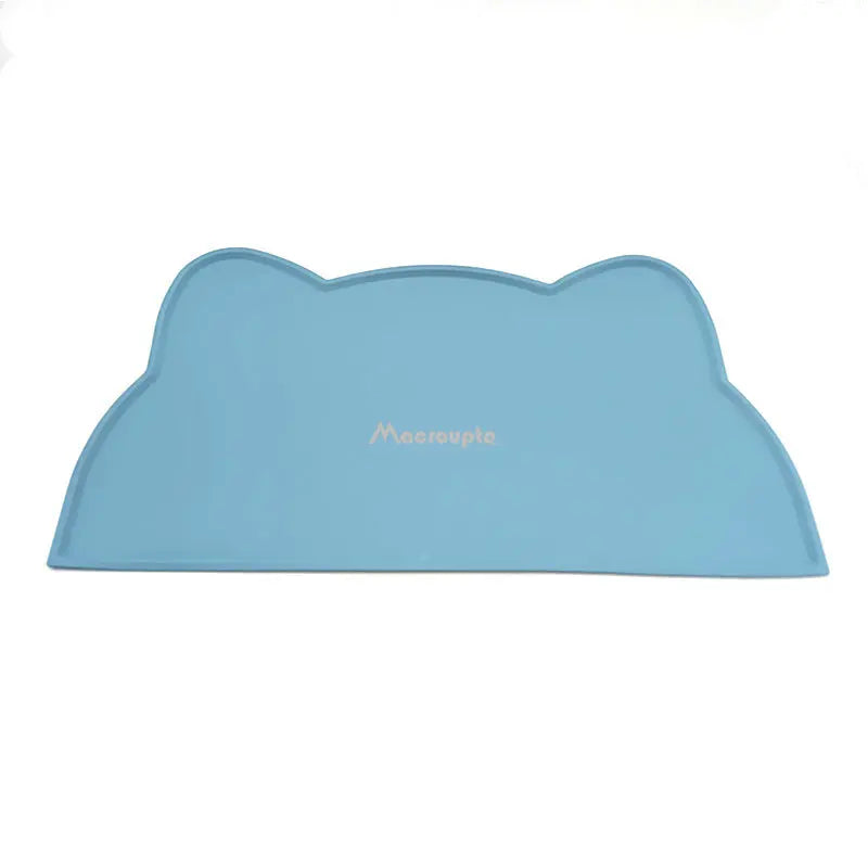 Pet Silicone Food Mat Portable Waterproof Leak-Proof Non-Slip Feeding Mats Bowl Pad Cushion For Cats Dogs Pet Items - Delicate Leather