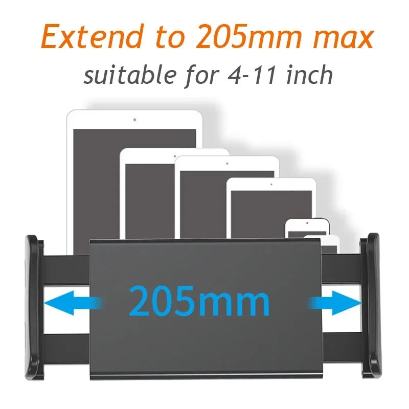 Car Tablet Holder - Telescopic Rotating Headrest iPad Mount