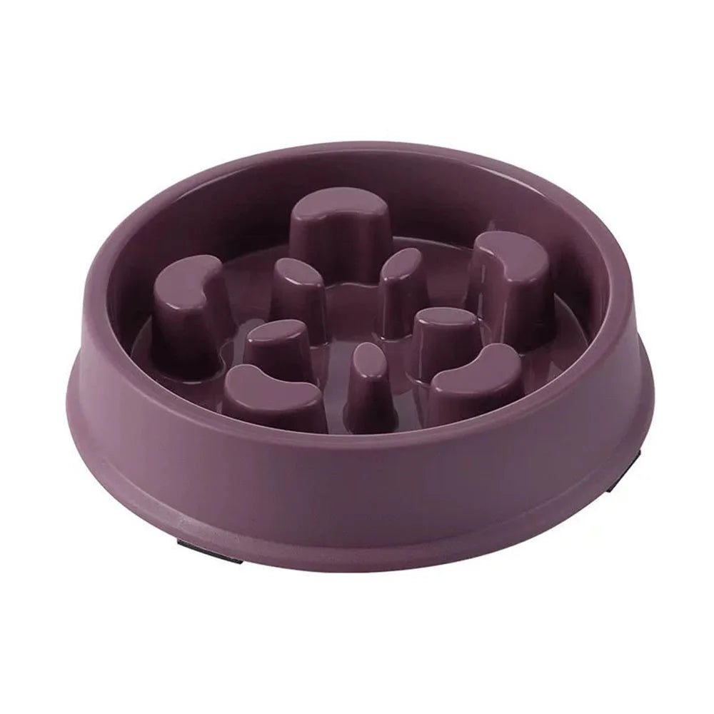 Pet Slow Food Bowl Small Dog Choke-proof Bowl Non-slip Slow Food Feeder Dog Rice Bowl Pet Supplies Available for Cats and Dogs - Delicate Leather