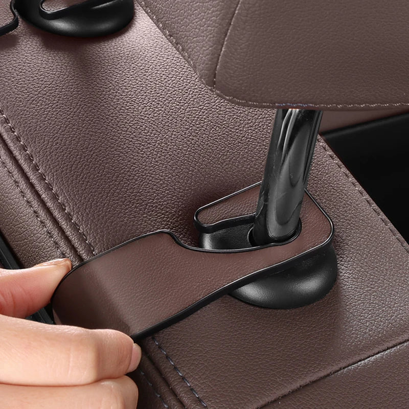 Multifunctional Car Seat Back Organizer with Insulated Cup Holders, Tissue Box, Cell Phone Holders, and Storage Compartments for Clutter-Free Travel - Delicate Leather