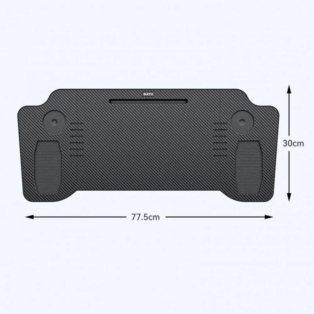 Food Tray Table Steering Wheel Board - Foldable Car Steering Wheel Tray Table with High Stability for Food - Delicate Leather