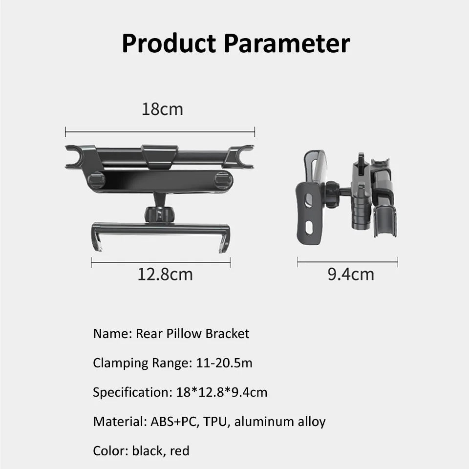 iPad Holder Car Headrest - Stretchable Arm Tablet Mount for Car Backseat