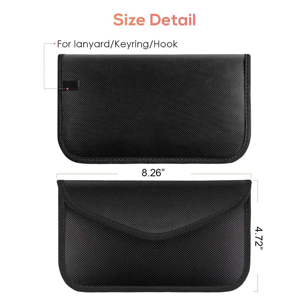 Faraday Bags for Car Keys and Cell Phone, Signal Blocking Key Pouch, Anti Theft Car Protection, Cell Phone WiFi/GSM/LTE/NFC/RFID/Keyless Entry Fob Signal Blocking Pouch, 2 pack - Delicate Leather