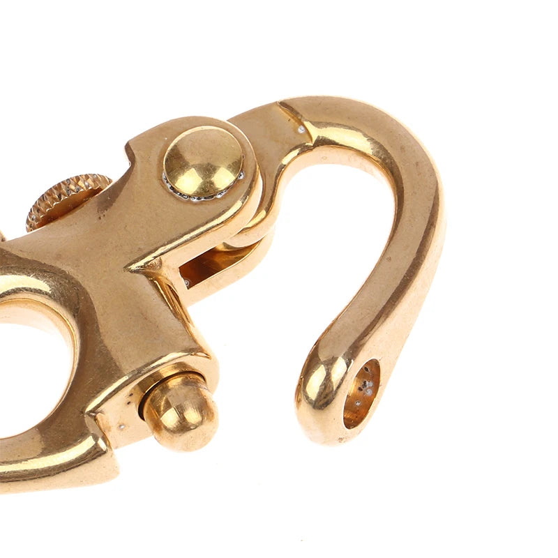 Solid Brass Buckle Clasp Keychain Ring Hook Screw Pin Joint Connector Bag Strap Leather Craft Accessories Parts - Delicate Leather