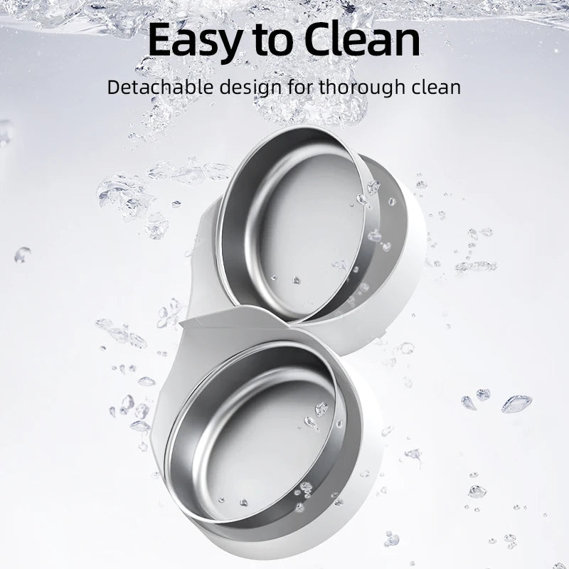 ROJECO Only Stainless Steel Single & Double Bowl Accessories For 4L Automatic Pet Feeder Cat Food Dispenser Without Pet Feeder - Delicate Leather