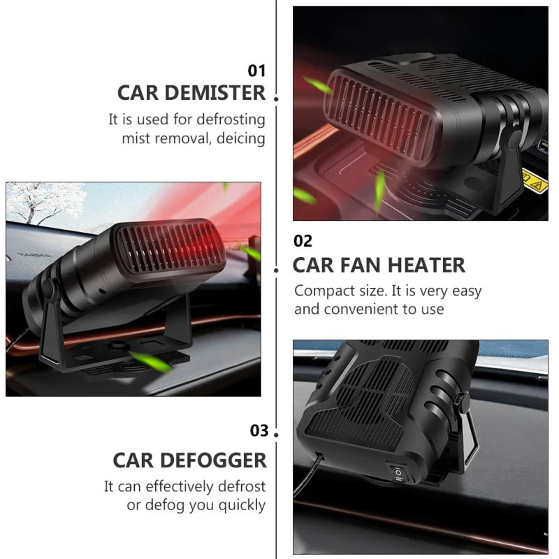 Car Heater USB Portable Fan Defrost Device - Delicate Leather