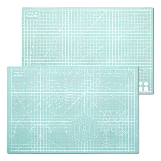 A3 Cutting Pad Colors Cut Plate PVC Cutting Mat Model Clay Cut Pad Rubber Stamp Engraving Plate Workbench Patchwork DIY Board - Delicate Leather