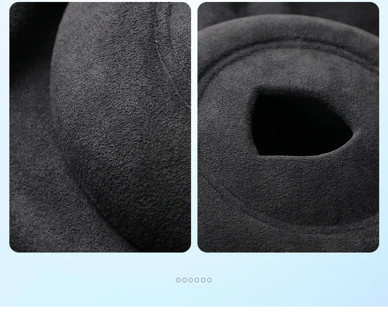Car Steering Wheel Horn Cover Trim - Suede Interior Decorative Accessories - Delicate Leather