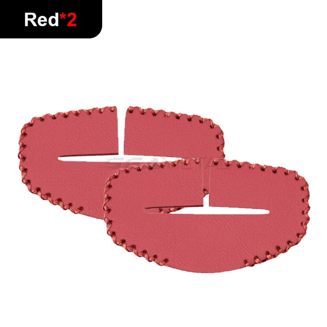 Leather Car Seat Belt Clip Extender Safety Seatbelt Lock Buckle Plug Cover - 2 Pack