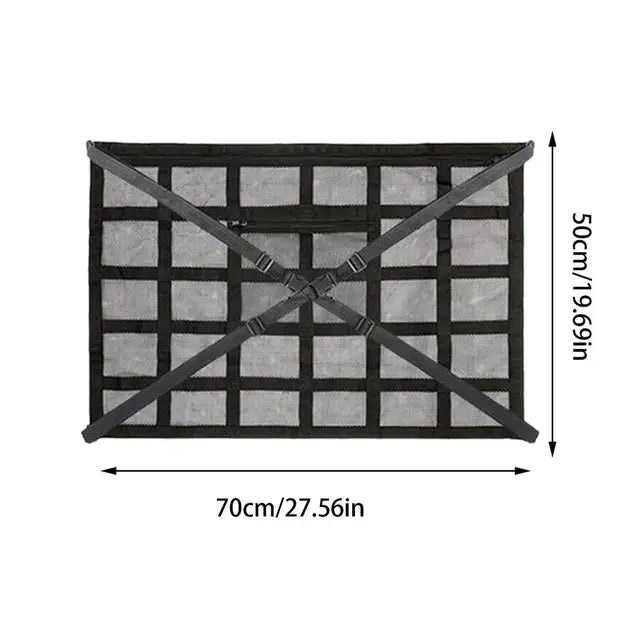 Car Ceiling Storage Net Cargo Storage for Car, Space-Saving Large Capacity Roof Luggage Net for Car RV - Delicate Leather