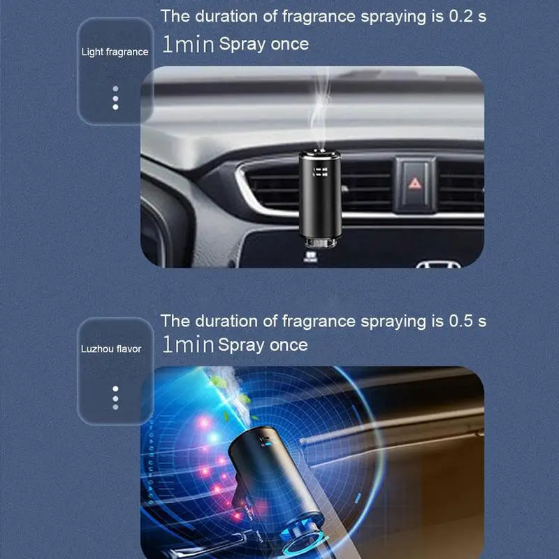 Car Electric Air Diffuser Aroma - Ultrasonic Car Air Vent Humidifier Mist Aromatherapy Air Freshener