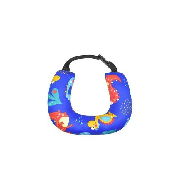 Cute Animal Pattern Kid Neck Head Support U-Shape Children Travel Pillow Cushion - Delicate Leather