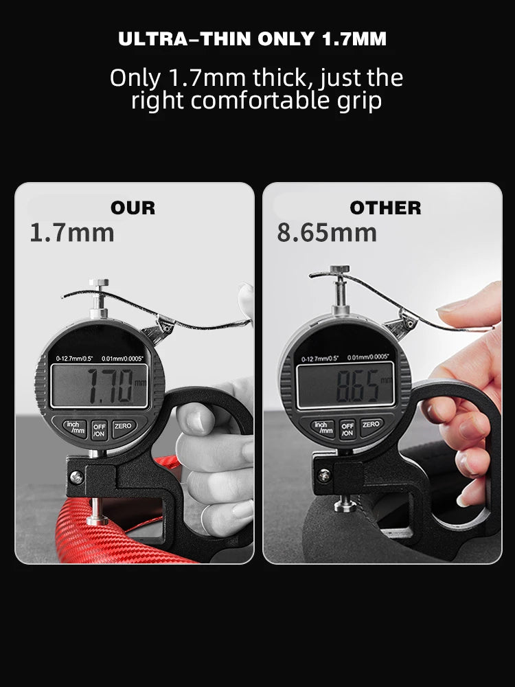 1Pair Carbon Fiber Leather Car Steering Cover - Universal Non-Slip Booster Cover