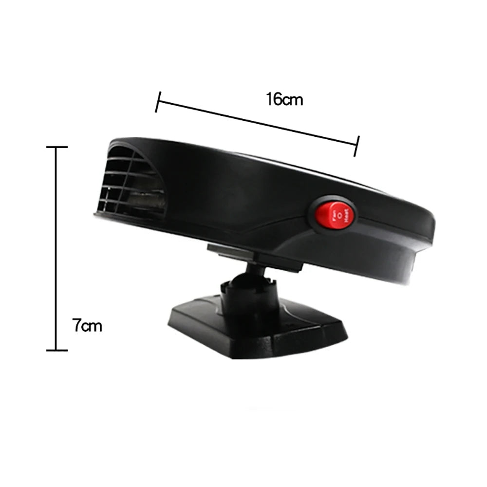500W Car Heater - 12V Winter Windshield Defroster and Dashboard Heater & Cooling Fan - Delicate Leather